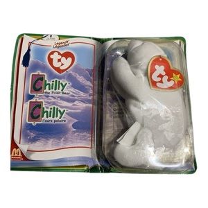 Retired Rare Ty Beanie Baby Chilly the Polar Bear McDonald's Legends